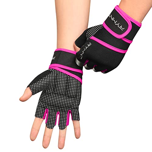 RYMNT Workout Gloves with Wrist Wrap Support, Weight Lifting Gloves with Full Palm Protection & Extra Grip for Men Women G...