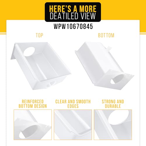 PartsBroz WPW10670845 Ice Bucket for Freezer Tray for Whirlpool Ice Maker Tray, Kenmore Ice Bin Replacement Amana KitchenA...