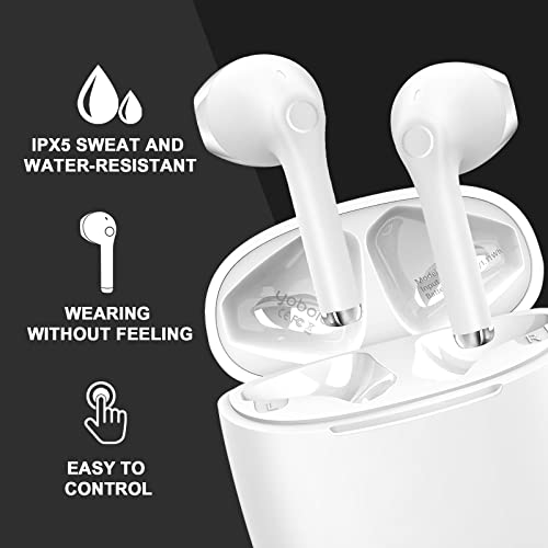 yobola Wireless Earbuds, Bluetooh Earbuds, Deep Bass Light Weight Mini Wireless Headphones for Running/Fitness, 25Hrs Play...