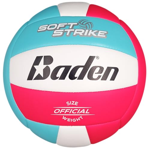 Baden | Soft Strike | Cushioned Synthetic Leather Recreational Volleyball | Indoor/Outdoor for Beginners & Youth | Officia...