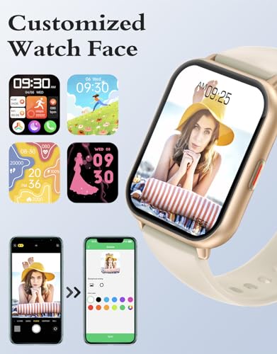 RUIMEN Smart Watches for Women Men (Answer/Make Calls, 2 Bands Included), 1.8" Smartwatch for iOS/Android Phones, Fitness ...