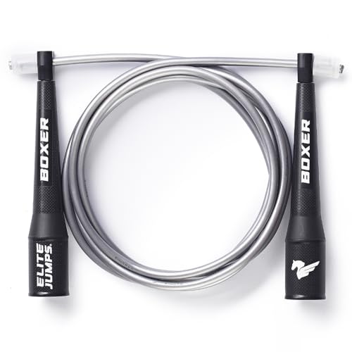 Elite Jumps Boxer 3.0 Jump Rope – Professional Boxing Workout Equipment | Tangle-Free PVC Skipping Rope with Smooth Action...