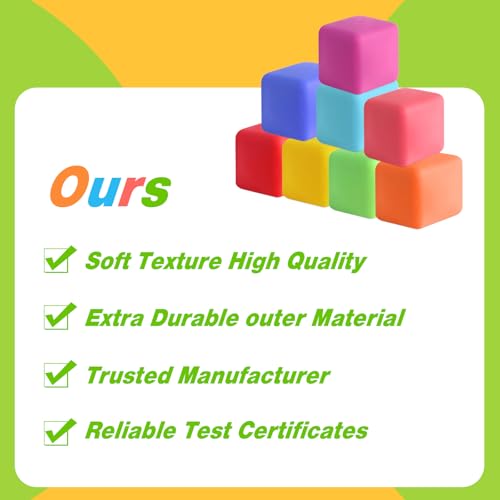 40 Pack Slow Rising Stress Cube Fidget Toys, Squishy Balls Sensory Fidget Toys for Kids Adults, Square Shape Fidgets for C...
