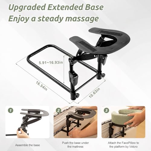 Cxgros Massage Headrest for Bed, Adjustable Massage Face Cradle at Home, Portable Massage Table Kit for Sleeping Mattress,...