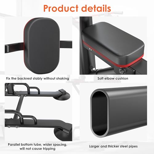 SogesPower Pull Up Bar Station Power Tower,12-Level Adjustable Multi-Function Pull Up Dip Station for Home Gym, Pull Up Ba...