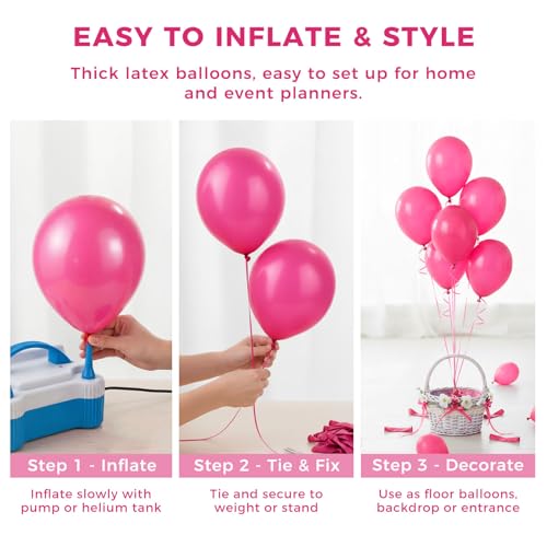 LovesTown 110PCS Latex Balloons 12inch Party Balloons Arch with Ribbon for Birthday Baby Shower Wedding Party Decorations ...