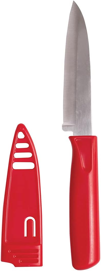 Helen's Asian Kitchen Universal Picnic Knife with Storage Sheath, High-Carbon Stainless Steel, 4-Inch