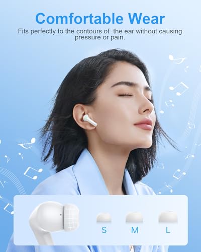HUIFU Ear Buds Wireless Earbuds - Bluetooth Headphones 40H Playtime LED Display Deep Bass Stereo in-Ear Earphones with IPX...