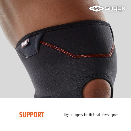 Shock Doctor Knee Brace Compression Sleeve Support (1 Unit). Helps Pain / Healing from Arthritis, Bursitis, Tendonitis, Me...