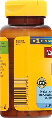Nature Made Vitamin B12 1000 mcg, Dietary Supplement for Energy Metabolism Support, 90 Softgels, 90 Day Supply