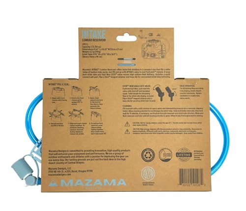 Intake NXT Lumbar Hydration Bladder (1.5L), BPA-Free, Leak Proof, Hydration Pack Replacement Reservoir for Hiking Camping ...
