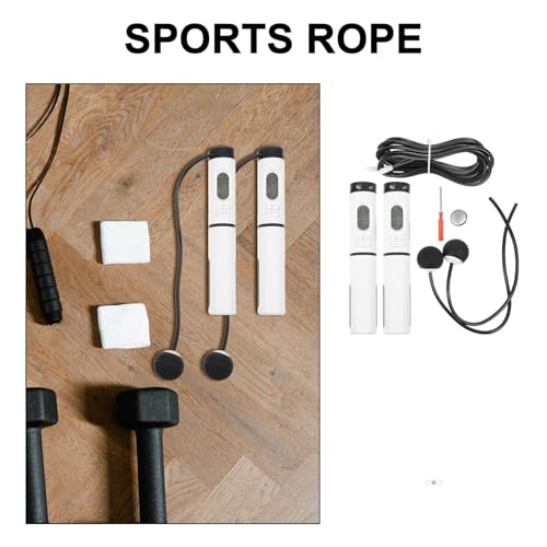 Toyvian Smart Cordless Weighted Weighted Jump Rope with Digital Counter Indoor Workout Skipping Rope with Handle and Steel...