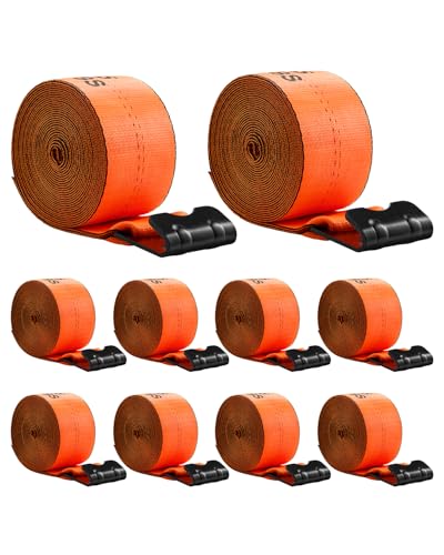 VEVOR Truck Straps, 4" x30' Heavy Duty Tie Down w/Flat Hooks 18,000lbs Break Strength, WLL# 6000lbs, Cargo Straps tie Down...