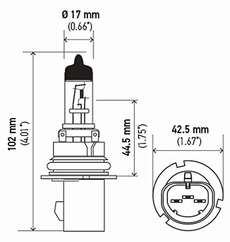 Hella 9007 Standard Halogen Bulb - 12V, 65/55W, Multi Color, 1 Count