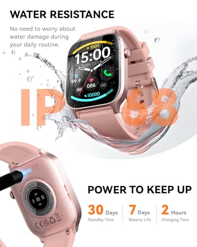 Smart Watches for Women Men, Fitness Tracker Watch with 110 Sports Modes, Step Counter/Sleep Monitor/Pedometer, IP68 Water...