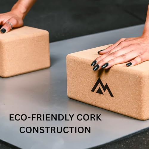 REP Fitness Cork Yoga Block, Eco-Friendly & Non-Slip Yoga Brick | Firm Support for Balance, Poses & Stretching | Durable C...