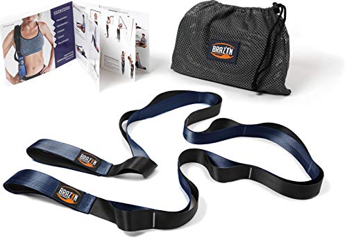 Brazyn Mobility Stretching Strap | Multi-Functional 12-Loop Strap for Stretching, Yoga, Physical Therapy, Pilates, Dance a...