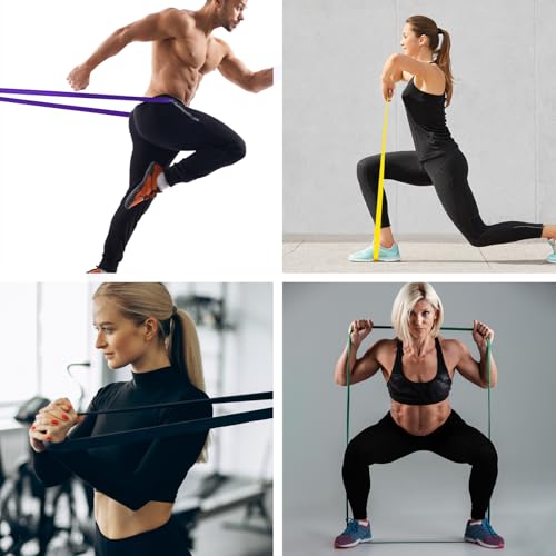 Wanmu 5Pcs Resistance Bands, Pull Up Assist Bands, Exercise Bands, Workout Bands, Resistance Bands Set Fitness, Training, ...