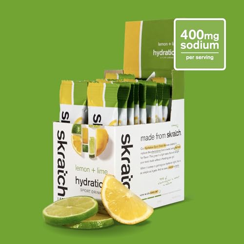 Skratch Labs Hydration Packets - Hydration Drink Mix, Lemon Lime (20ct) - Electrolyte Powder Packets Developed for Athlete...
