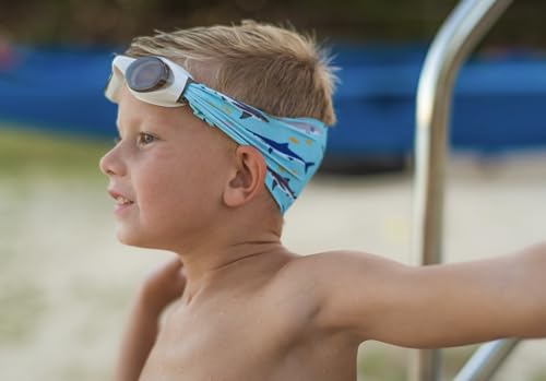 Splash Place KIDS SWIM GOGGLES with Fabric Strap | Tangle-Free Swimming Goggles for Kids