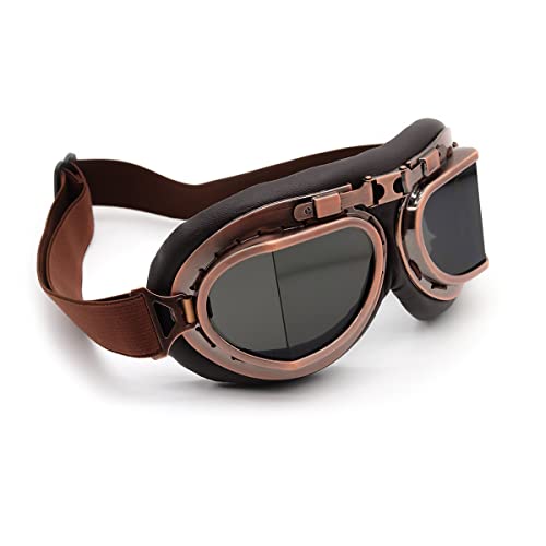 kucehiup Vintage Aviator Goggles Motorcycle Goggles