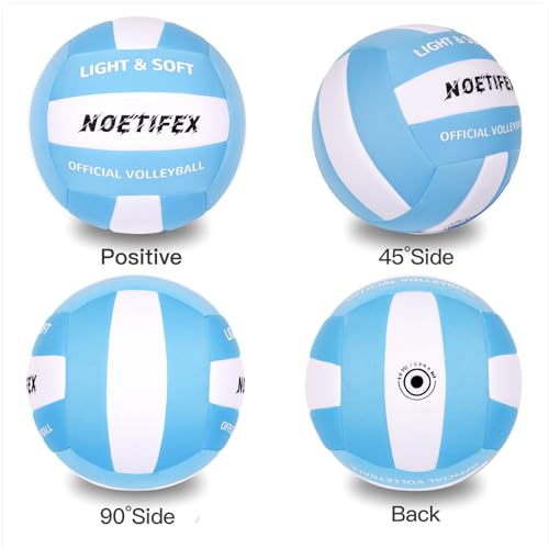 Noetifex Soft Volleyball-Super Soft Fabric Light Volleyball for Indoor Practice Safe and Quiet Kids Youth Beginners House ...