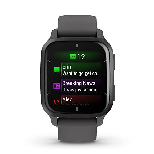 Garmin G010-N2701-10 Venu Sq 2 40mm Fiber-Reinforced Polymer Smartwatch Shadow Gray/Slate - Certified (Renewed)