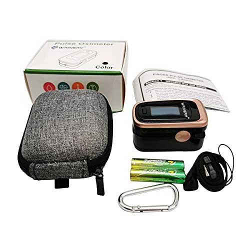 Oxygen Saturation Monitor, Wrinery Premium Pulse Oximeter Fingertip, Oxygen Monitor, O2 Saturation Monitor, OLED Portable ...