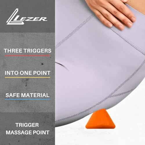 LEZER, Trigger Massage Point, Manual Massage Ball, Muscle Knots Relief Tool, Myofascial Release, Physical Therapy, Plantar...