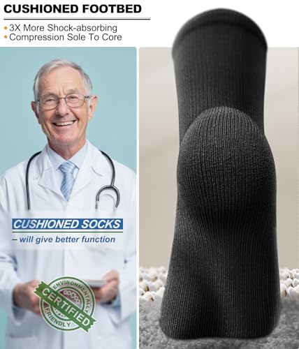 BULLIANT Compression Socks 3Pairs-15-20mmHg Circulation Support Men Women Hiking Sports Recovery-Upgraded Wicking Tech