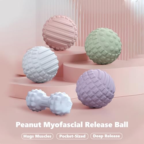 Muscle Recovery Ball - High-Density [TPE] Foam Roller for Myofascial Release, Relieves Foot/Back Pain - Yoga & Fitness Mas...