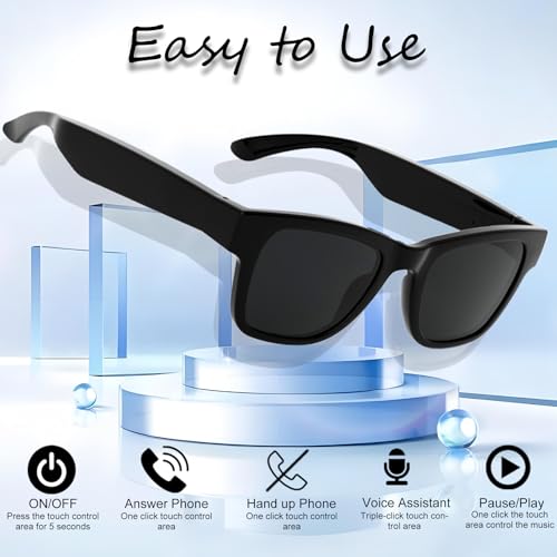 AI Smart Glasses with Color-Change Lenses Bluetooth Glasses for Men Women with Translation 160+Languages Voice Assistant T...