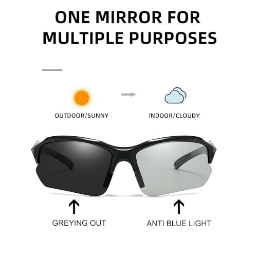 Sports Sunglasses for Men & Women - UV400 Protection, Night Driving, Cycling, Running, Outdoor Activities