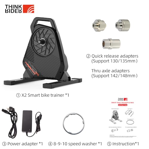 ThinkRider X2Max Smart Bike Trainer Cycle Trainer Bicycle Trainer, Quiet Portable Design for Indoor Driving, Simulates 18%...