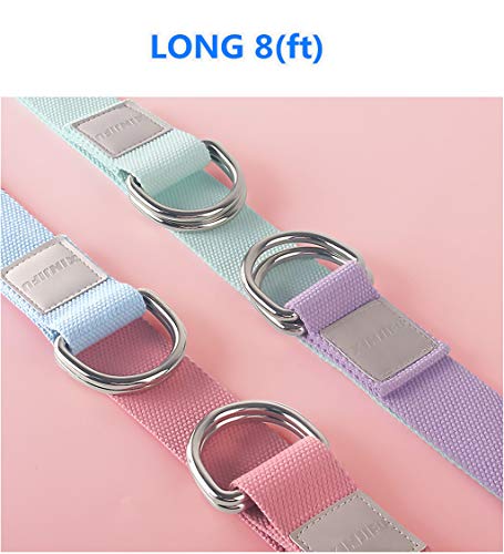 MEISONG Yoga Blocks 2 Pack Set - (Yoga Block with 1 Yoga Strap) High Density Soft EVA Foam Block for Yoga, General Fitnes...