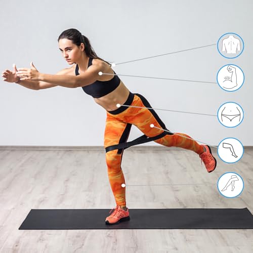 Resistance Bands for Working Out,Resistance Loop Exercise Bands for Physical Therapy, Yoga Starter Set of Stretch Bands fo...