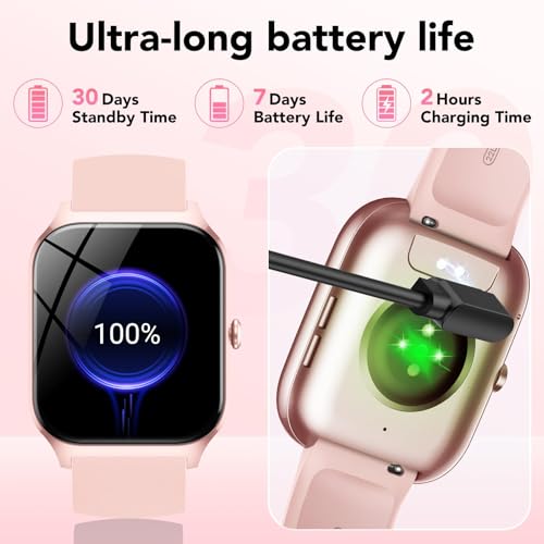Smart Watch for Men Women, 1.85" HD Fitness Tracker with Bluetooth Calls/AI Voice Control, IP68 Waterproof, 115+Sports Mod...