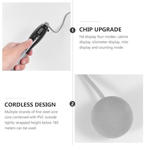 POPETPOP Cordless Smart Counting Jump Rope with Digital Counter, Ropeless Fitness Skipping Ball for Indoor Workout and Car...