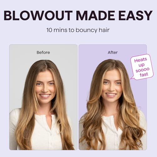Wavytalk Thermal Brush, Blowout Boost 1.5 inch Heated Round Brush for Blowout Look, Dual Voltage, Pink, Sakura, Tourmaline...
