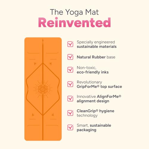 Liforme Special Yoga Mat – Free Yoga Bag Included - Patented Alignment System, Warrior-like Grip, Non-slip, Eco-friendly, ...