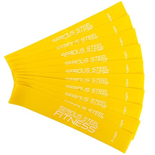 Serious Steel Fitness Mini Resistance Loop Bands | Rehab and Prehab Stretch Bands | 12" Exercise Workout Bands (Sets of 5 ...
