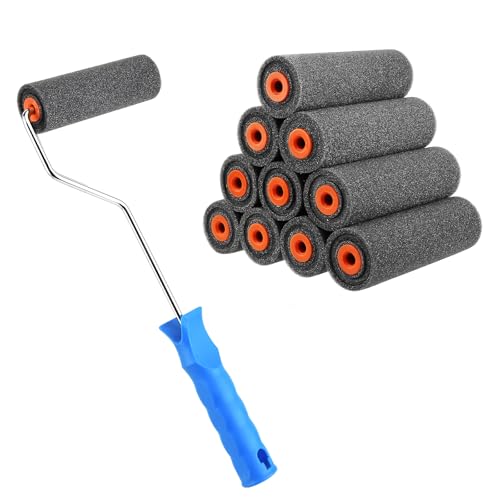 4" High Density Foam Paint Roller Kit,Foam Paint Roller for Smooth & Precision Finish,Small Paint Rollers with Roller Fram...