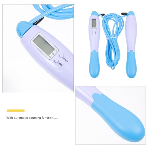 GRIRIW Smart Electronic Counting Jump Rope for Adults Steel Wire Skipping Rope with Digital Counter for Home Fitness and W...