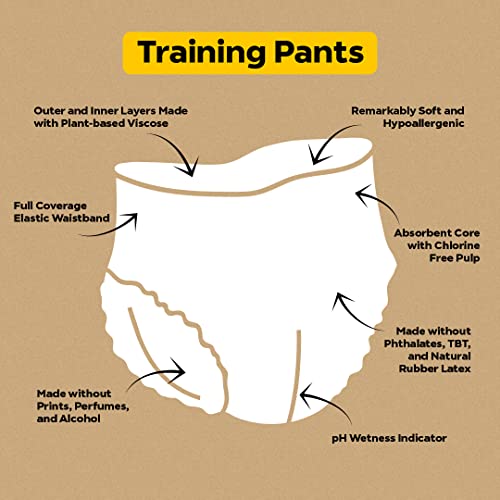DYPER Toddler Training Pants 3T-4T for Boys & Girls Hypoallergenic, Unscented, Plant-Based & Perfect for Sensitive Skin, L...