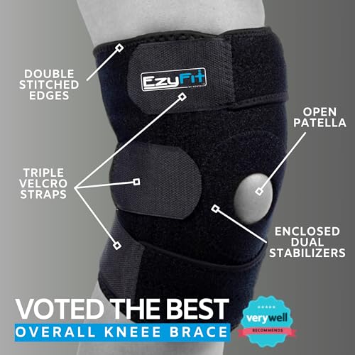 MONTAVI EzyFit Knee Brace XL - Adjustable Support for Arthritis, ACL Meniscus Tear & Knee Pain Relief or Injury Recovery -...
