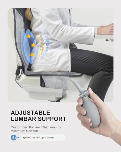 COMFIER Back Massager with Heat,Massage Chair Pad,Massage Seat Cushion with Adjustable Lumbar Support,Back Massage for Pai...