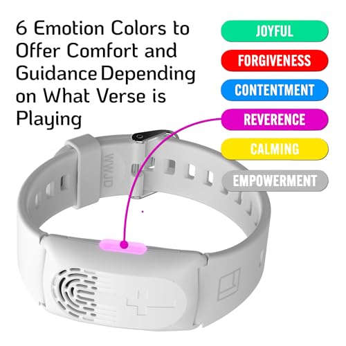 LIAISE Wearable Audio Wrist Band, WWJD Bracelet and Audio Bible, 300+ Verses from NIV, Jesus Bracelet Speaker, Christian W...