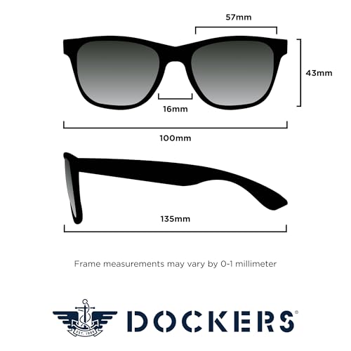 DOCKERS Men's Colton Sunglasses GEO, Olive, 47mm