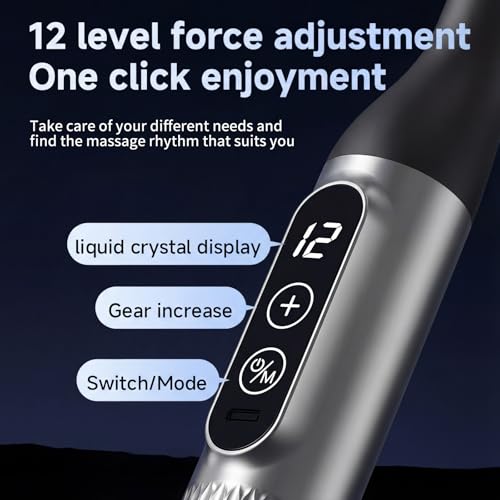 makecatch Long Handle Massage Gun for Back and Shoulders, Ergonomic Extended Reach Deep Tissue Massager, U-Shaped Dual Hea...