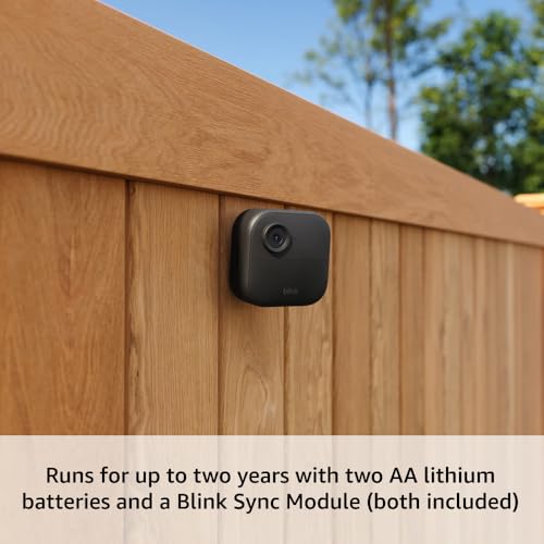 Blink Outdoor 4 – Wireless smart security camera, two-year battery life, 1080p HD day and infrared night live view, two-wa...